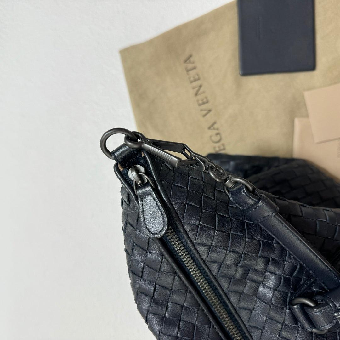 Bottega Veneta Medium Convertible Tote Bag Hobo Black Leather Two-way Carry 40cm 5