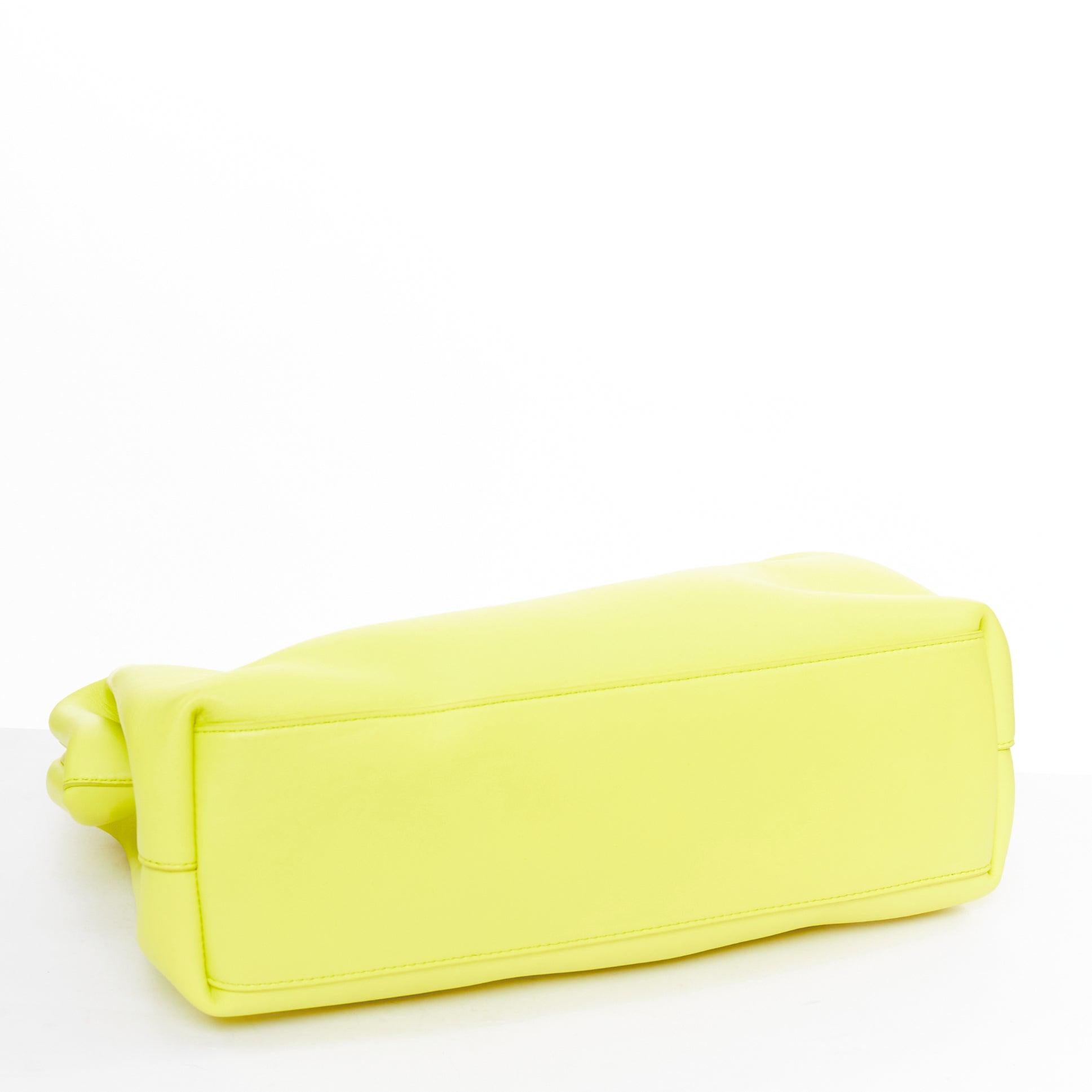 Bolso de asa triangular BOTTEGA VENETA Medium Point Seagrass amarillo de piel lisa en venta 1