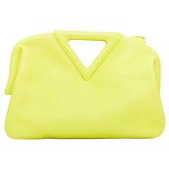 Bottega Veneta Borsa media a punta in pelle liscia gialla con manico a triangolo