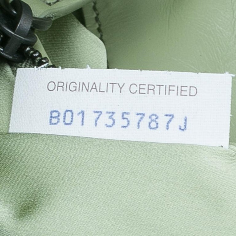 Bottega Veneta Mela Green Leather Woven Handle Hobo Bag For Sale at 1stDibs