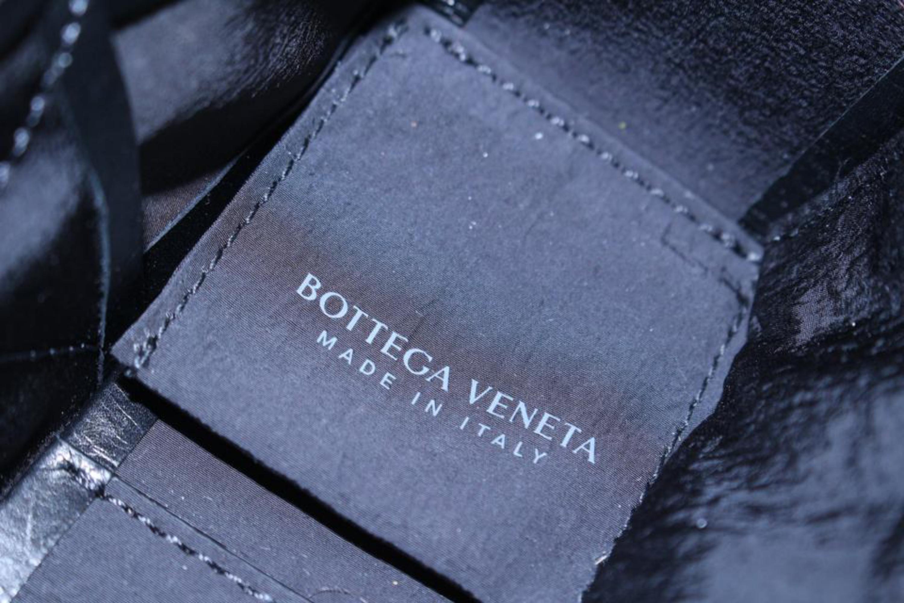 Bottega Veneta Men's Black Leather Intreccio Cassette Crossbody Clutch 0BV311 4