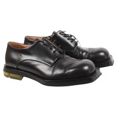 Bottega Veneta Men's Black Leather Shoes Size 41, Excellent Condition