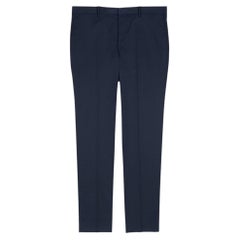 Bottega Veneta Men's Blue Wool Cotton Blend Casual Trousers IT54 L/XL