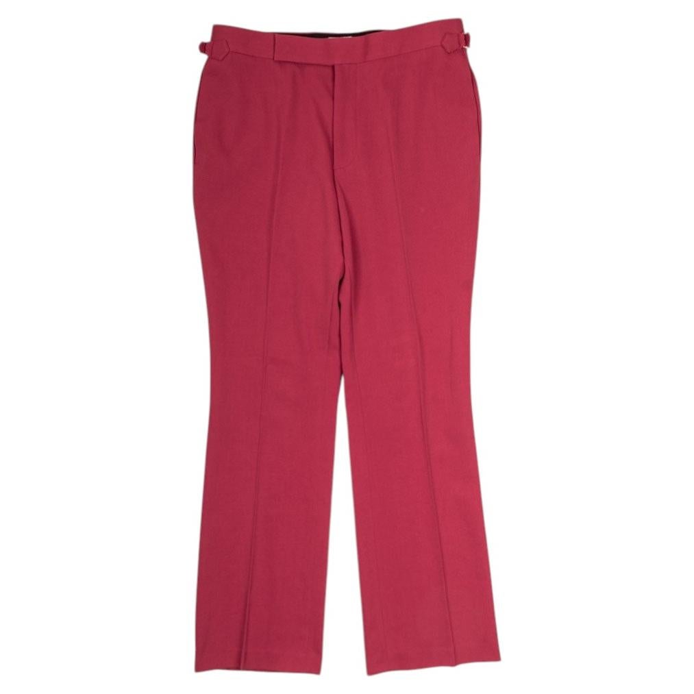 Bottega Veneta Herrenhose mit ausgestelltem Bein, rot, Woll-Baumwoll-Mischung, IT50, M–L
