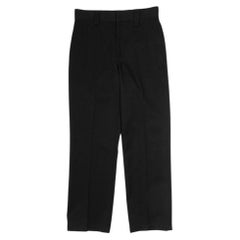 Pantalones de lana negros de corte clásico para hombre de Bottega Veneta, talla S/M, nuevos