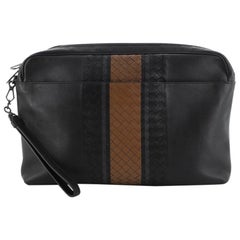 Bottega Veneta Messenger Bag Leather with Intrecciato Detail Medium