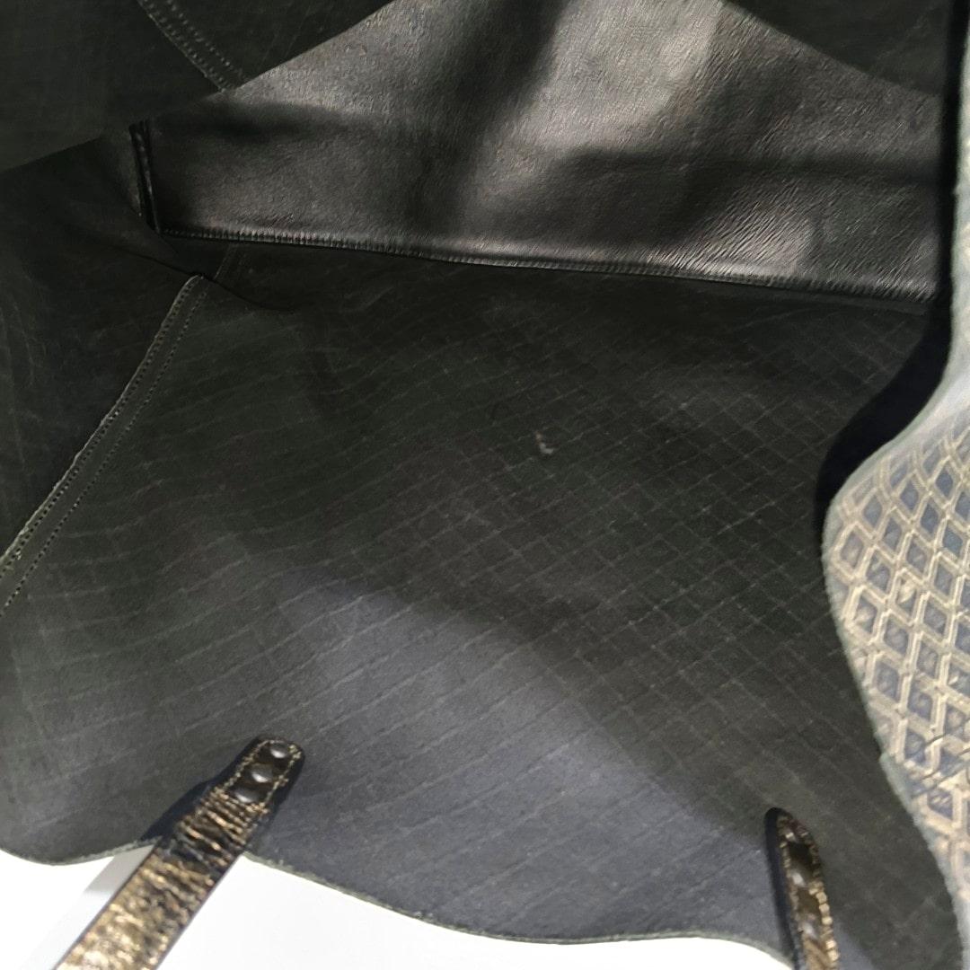 Bottega Veneta Metallic Black Gold Intrecciomirage Leather Tote Bag 2