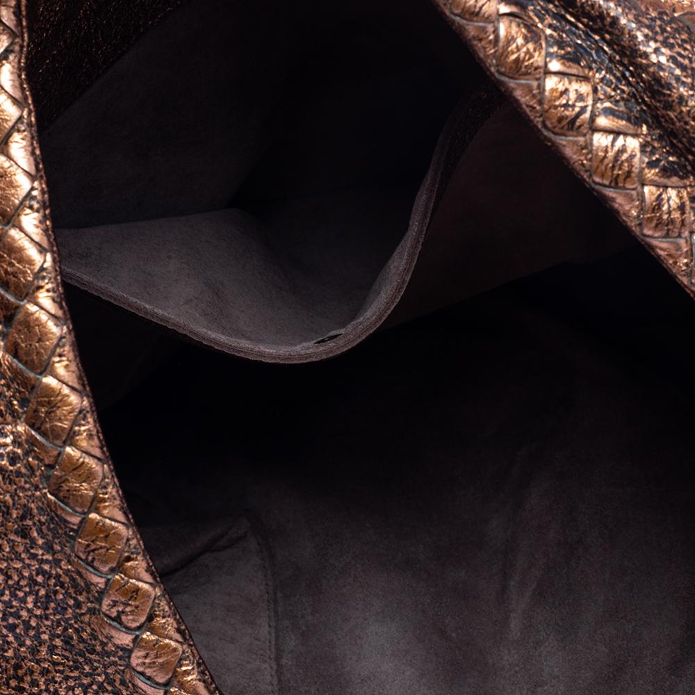Bottega Veneta Metallic Kupfer Gold Leder Cervo Hobo 1