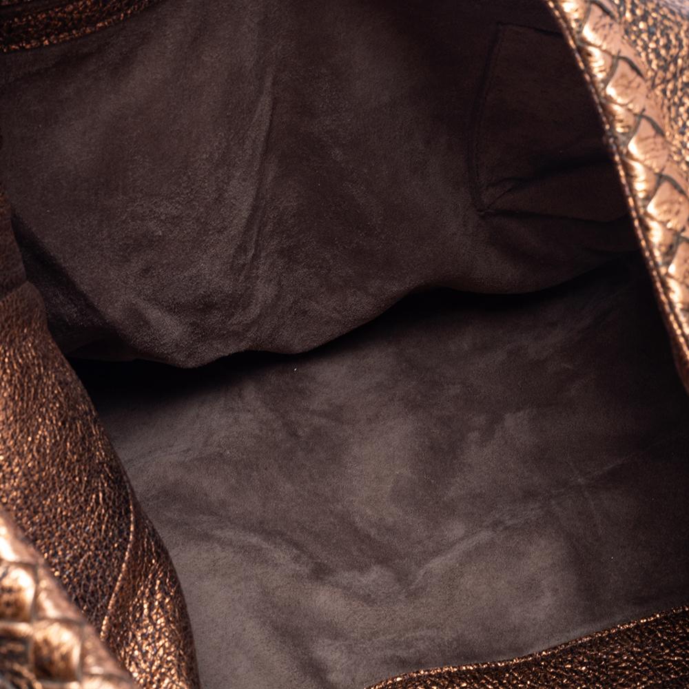 Bottega Veneta Metallic Kupfer Gold Leder Cervo Hobo 3
