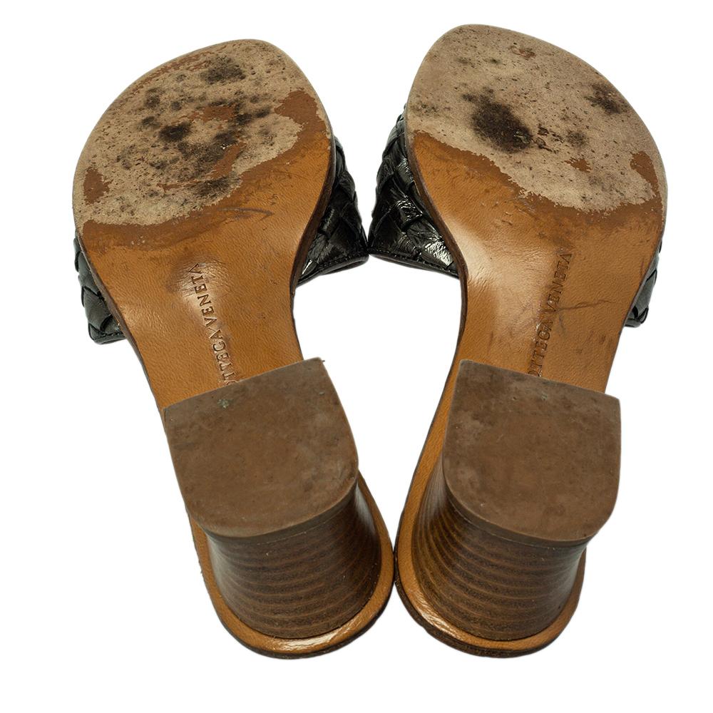 Bottega Veneta Metallic Grey Intrecciato Leather Ravello Slide Sandals Size 35 1
