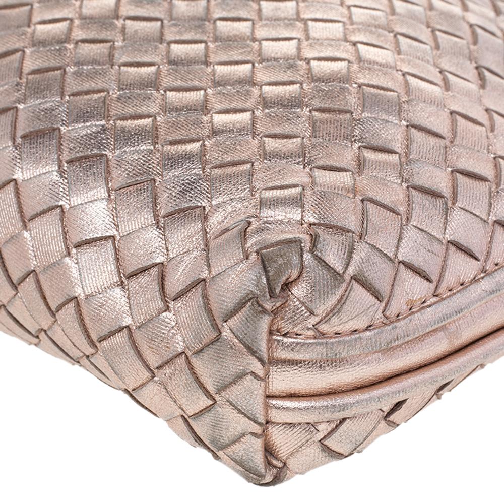Bottega Veneta Metallic Leather Nodini Crossbody Bag 4