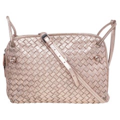 Bottega Veneta Metallic Leather Nodini Crossbody Bag