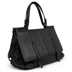 BOTTEGA VENETA metallic pine green AYERS MONACO Satchel Bag