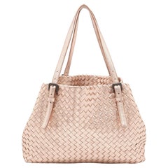 Bottega Veneta Tote Cesta in pelle Intrecciato oro rosa metallizzato
