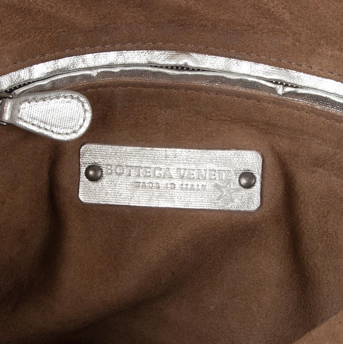 silver leather bag