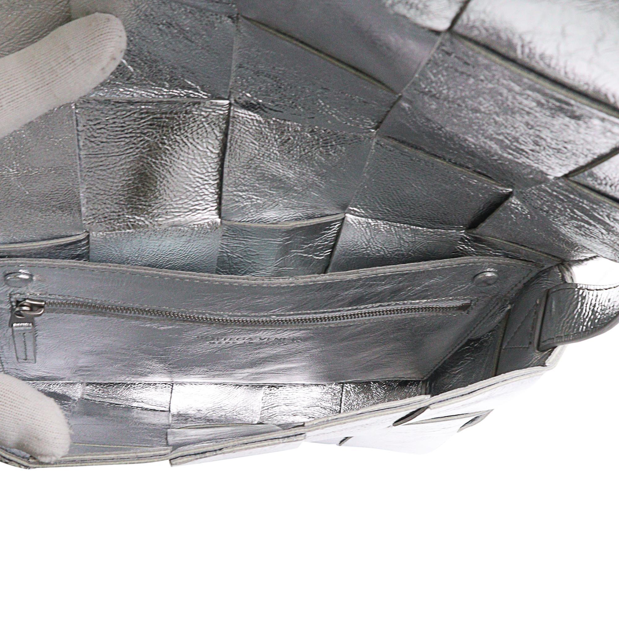 bottega veneta silver cassette bag