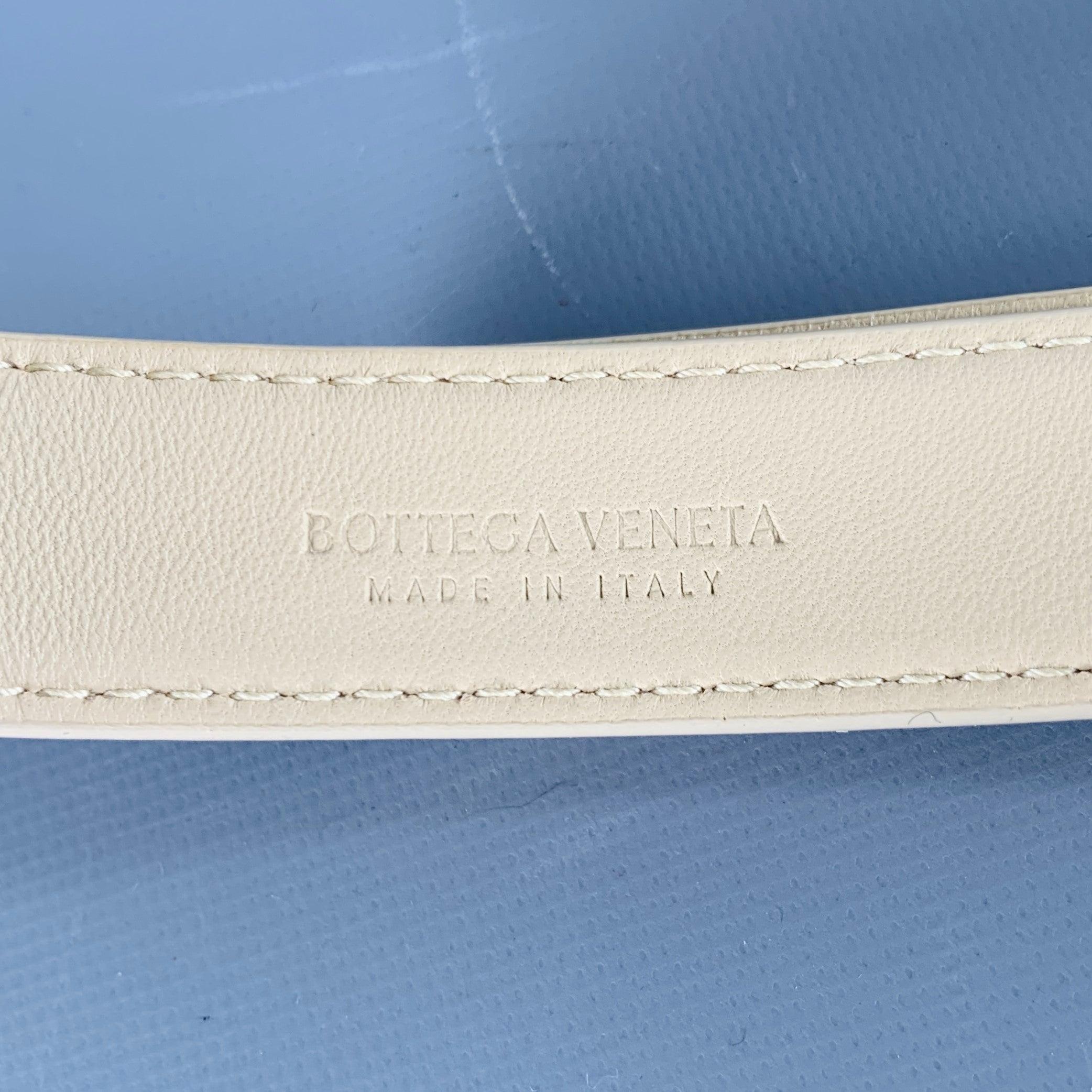 Men's BOTTEGA VENETA Mini Cassette Tan Woven Leather Waist Bag