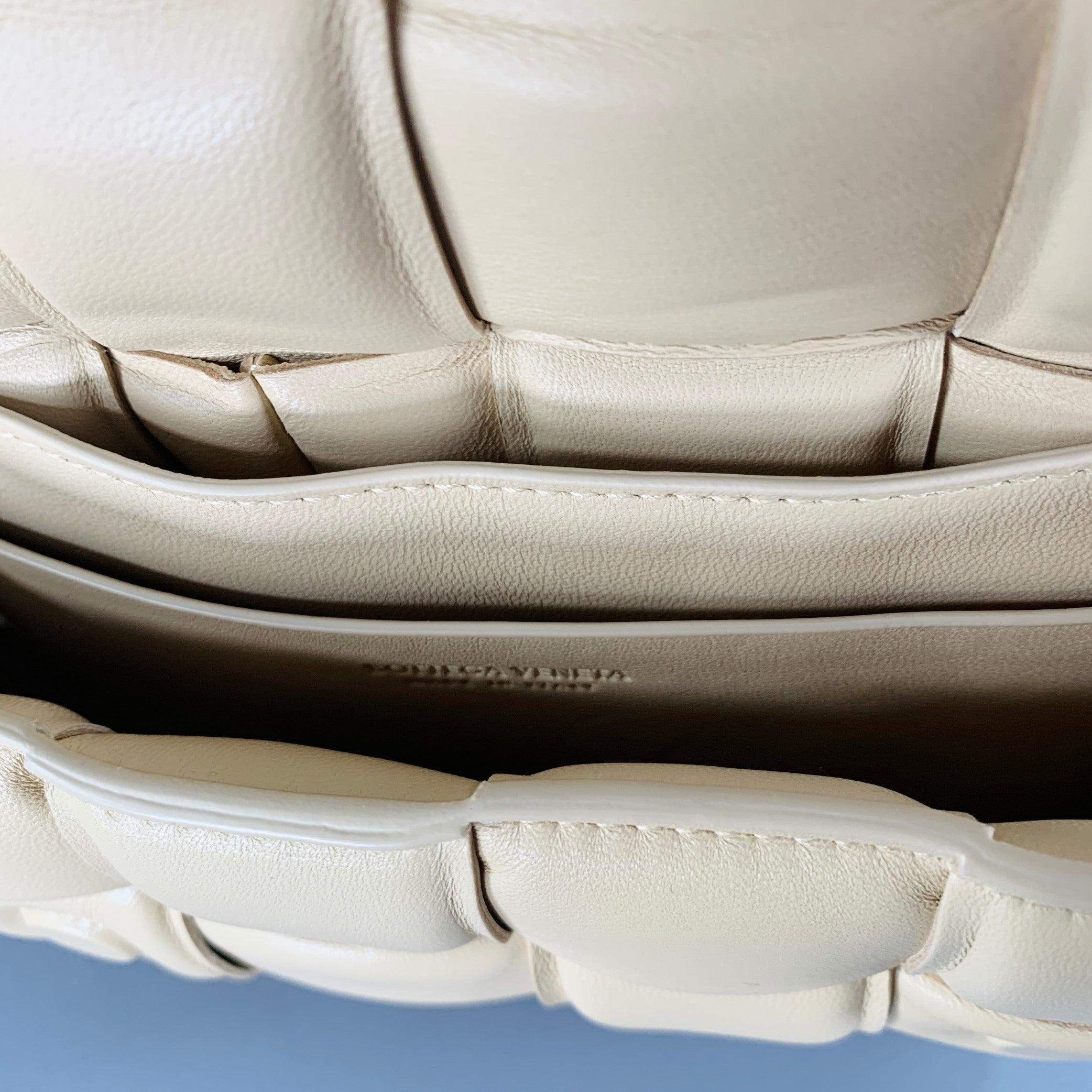 BOTTEGA VENETA Mini Cassette Tan Woven Leather Waist Bag 1