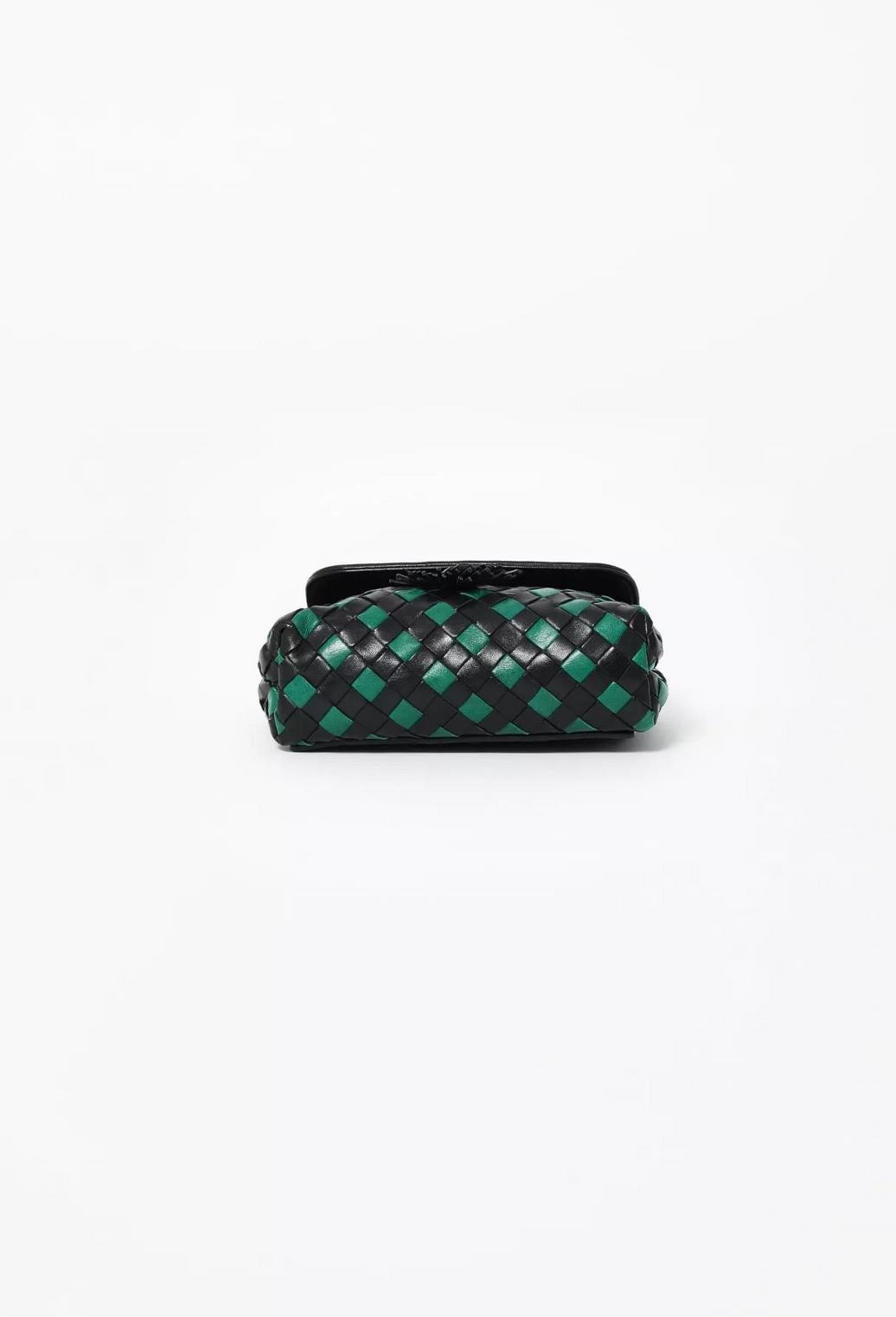 Bottega Veneta Intrecciato Black & Green Mini Bag 3