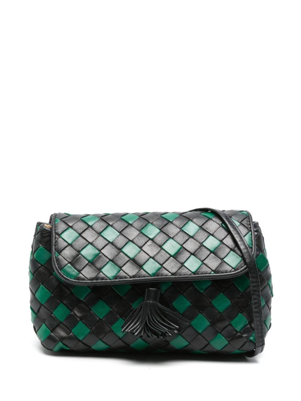 Bottega Veneta Intrecciato Black & Green Mini Bag 5