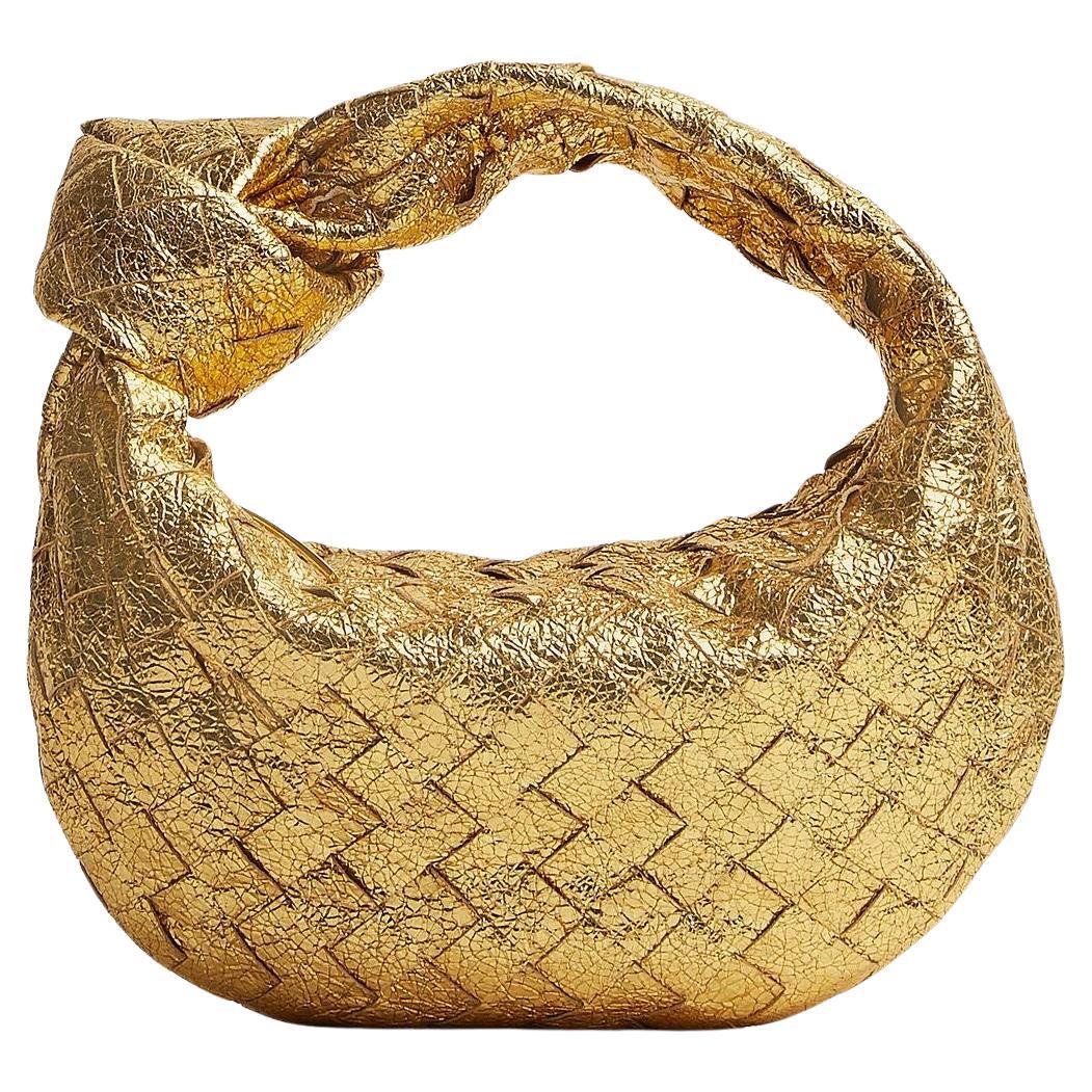Bottega Veneta Mini Jodie Gold Bag