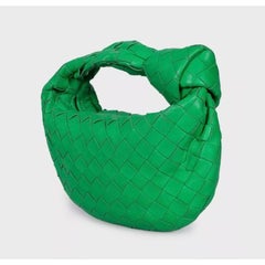 Bottega Veneta Mini Jodie Green Leather Handbag