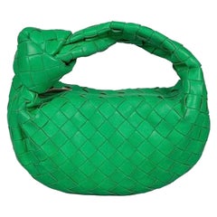 Bottega Veneta Mini Jodie Green Leather Handbag