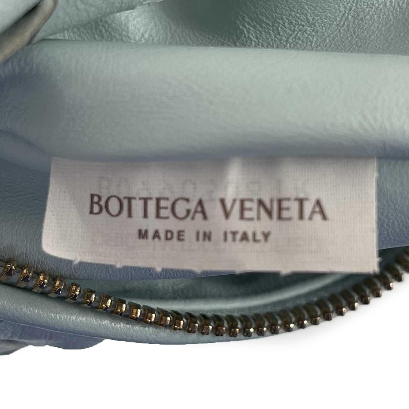 Bottega Veneta - Mini Jodie Knotted Leather Washed Teal Blue - Brand New For Sale 2