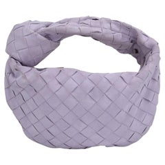 Bottega Veneta Mini Jodie Shoulder Bag in 'Mirth Washed Gold' Light Purple Suede
