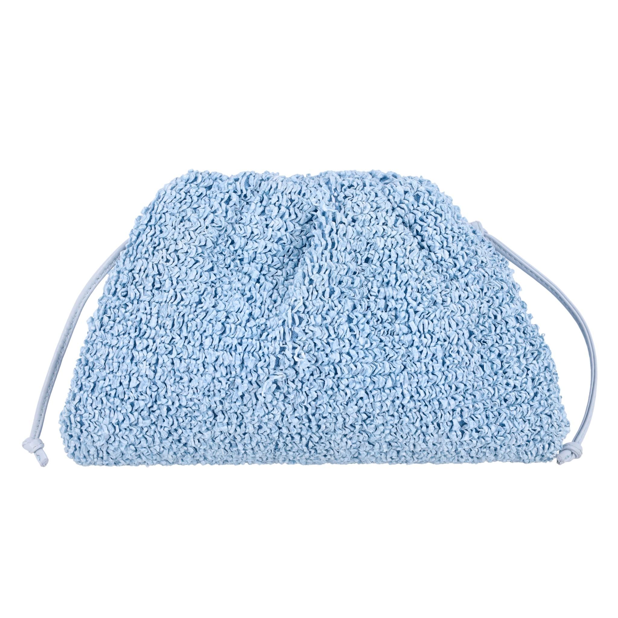 Women's Bottega Veneta Mini Raffia Pouch Clutch Bag