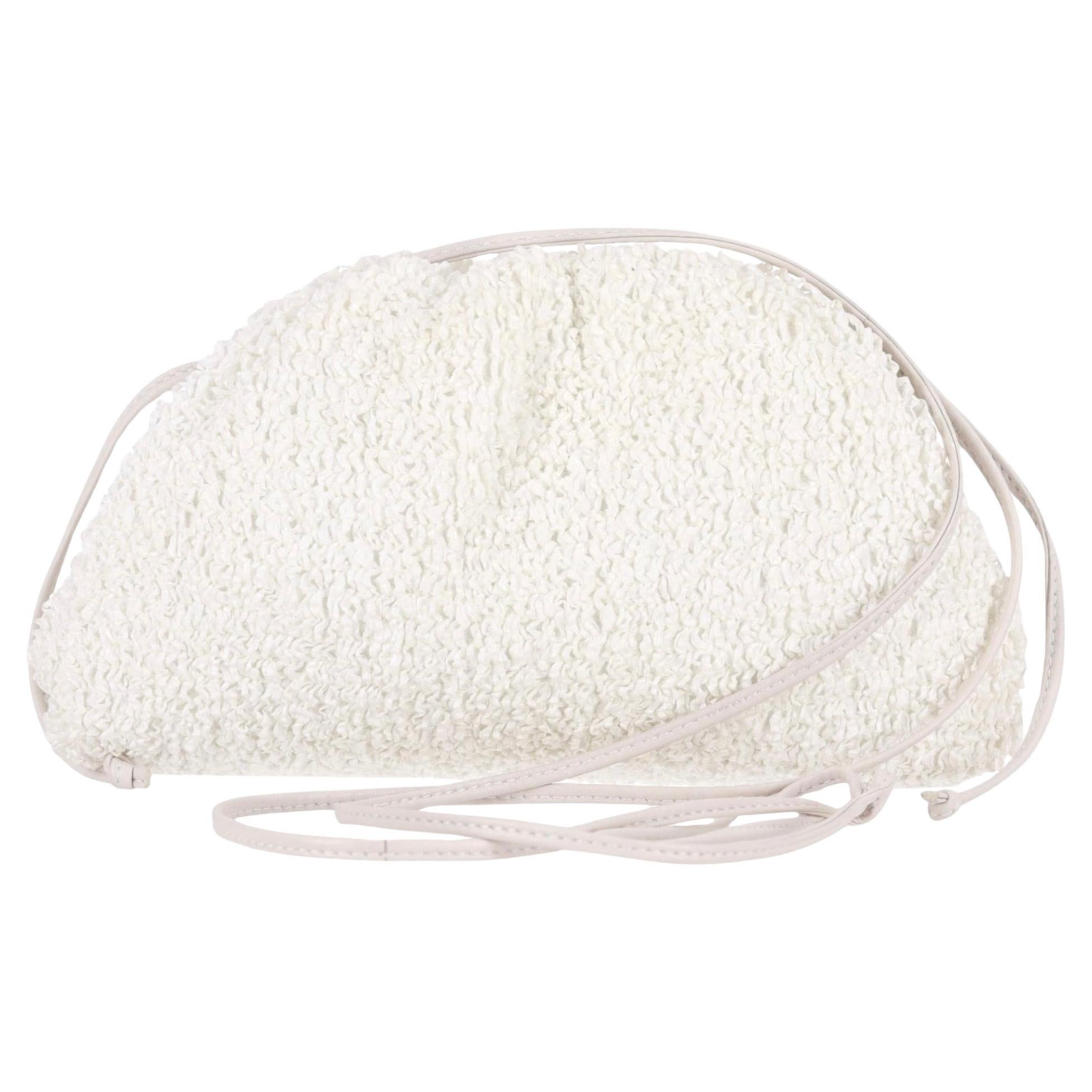 Bottega Veneta Mini Raffia Pouch Clutch Bag For Sale