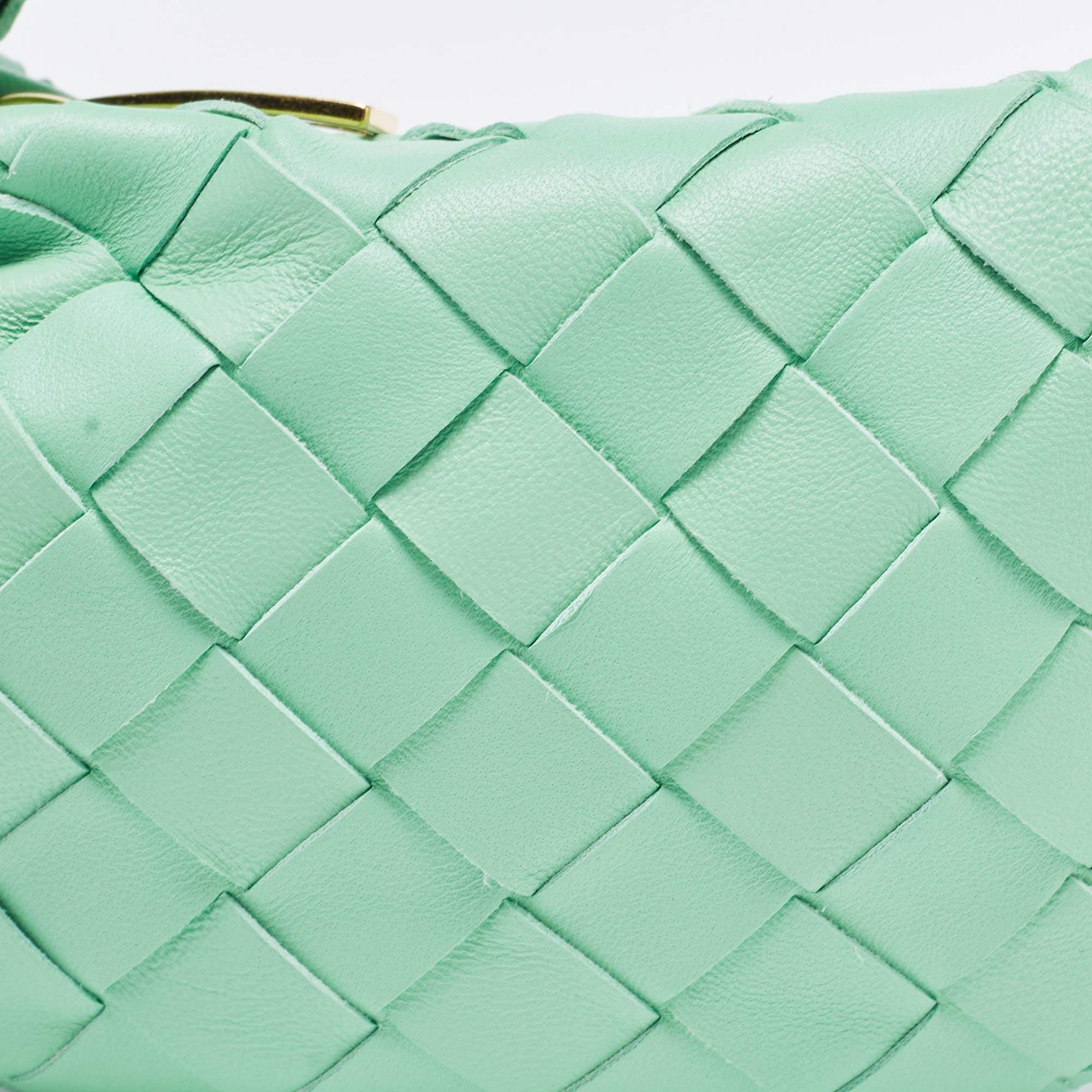 Bottega Veneta Mint Green Intrecciato Leather Candy Jodie Bag 2