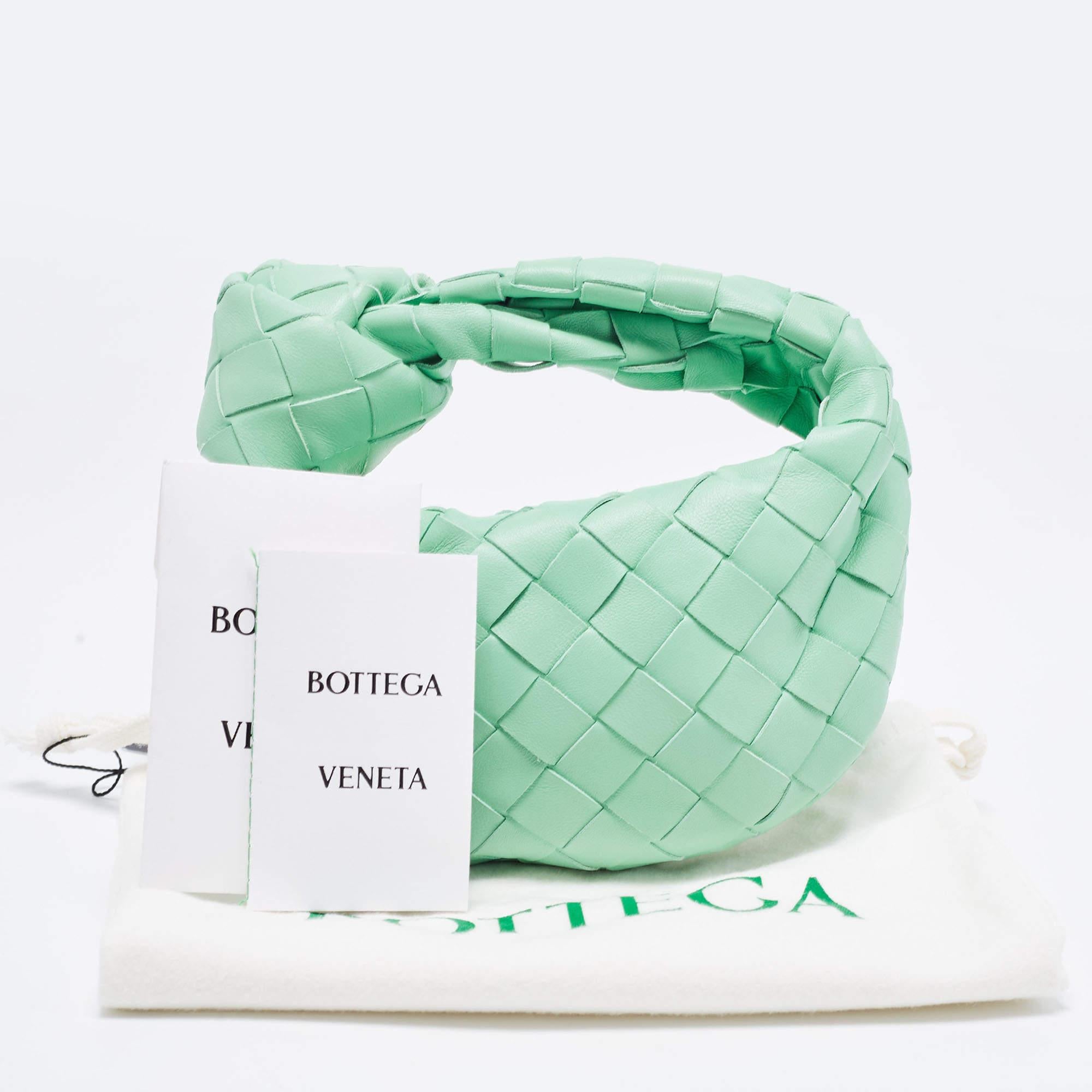 Bottega Veneta Mint Green Intrecciato Leather Candy Jodie Bag 3