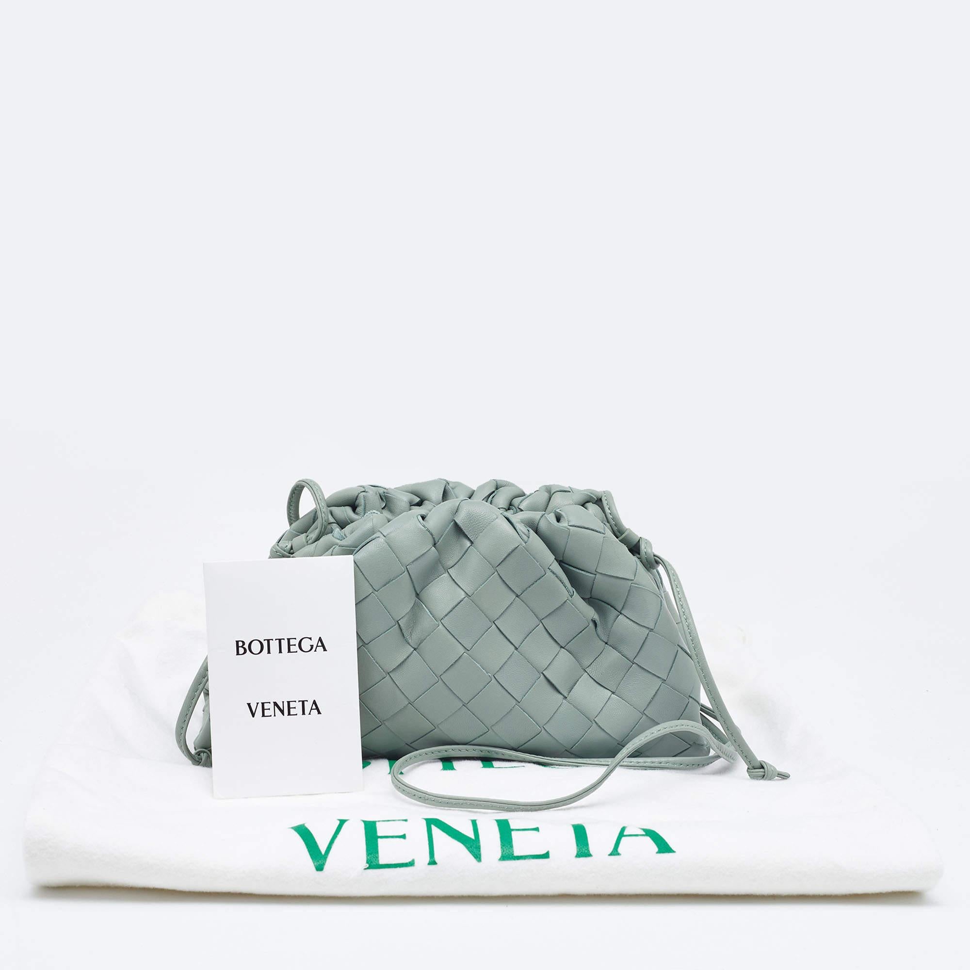 Bottega Veneta Mint Green Leather Mini The Pouch Bag 1