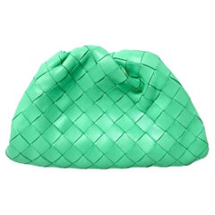 Bottega Veneta Mint Intrecciato Mini Crossbody Clutch