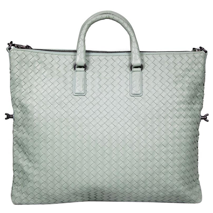 Bottega Veneta Mint Nappa Intrecciato Convertible Tote
