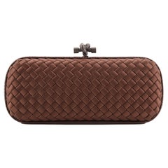 Bottega Veneta Modell: Box Knot Clutch Intrecciato Satin Lang
