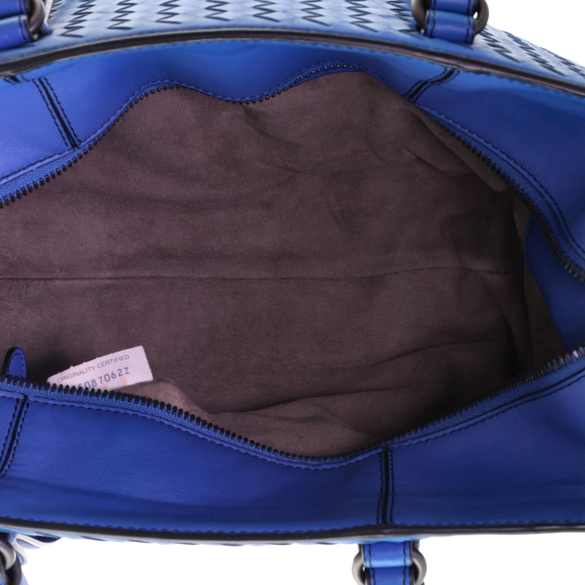 Bottega Veneta Monaco Handbag Nappa Leather With Intrecciato Detail Medium In Good Condition In NY, NY