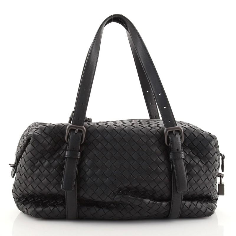 Bottega Veneta Montaigne Umhängetasche Intrecciato Nappa Medium (Schwarz)