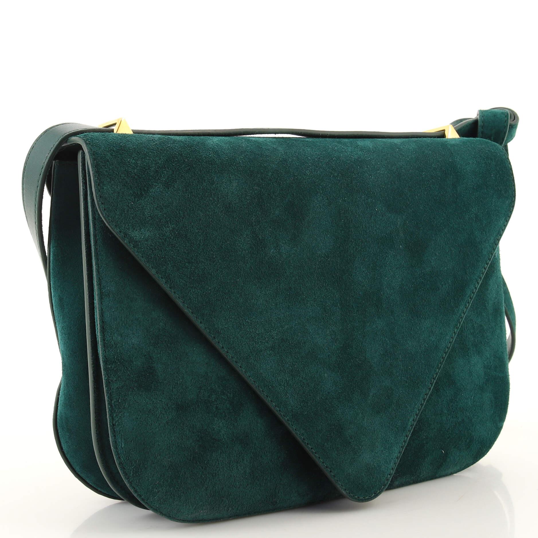 Bottega Veneta Mount Shoulder Bag Suede Medium In Good Condition In NY, NY