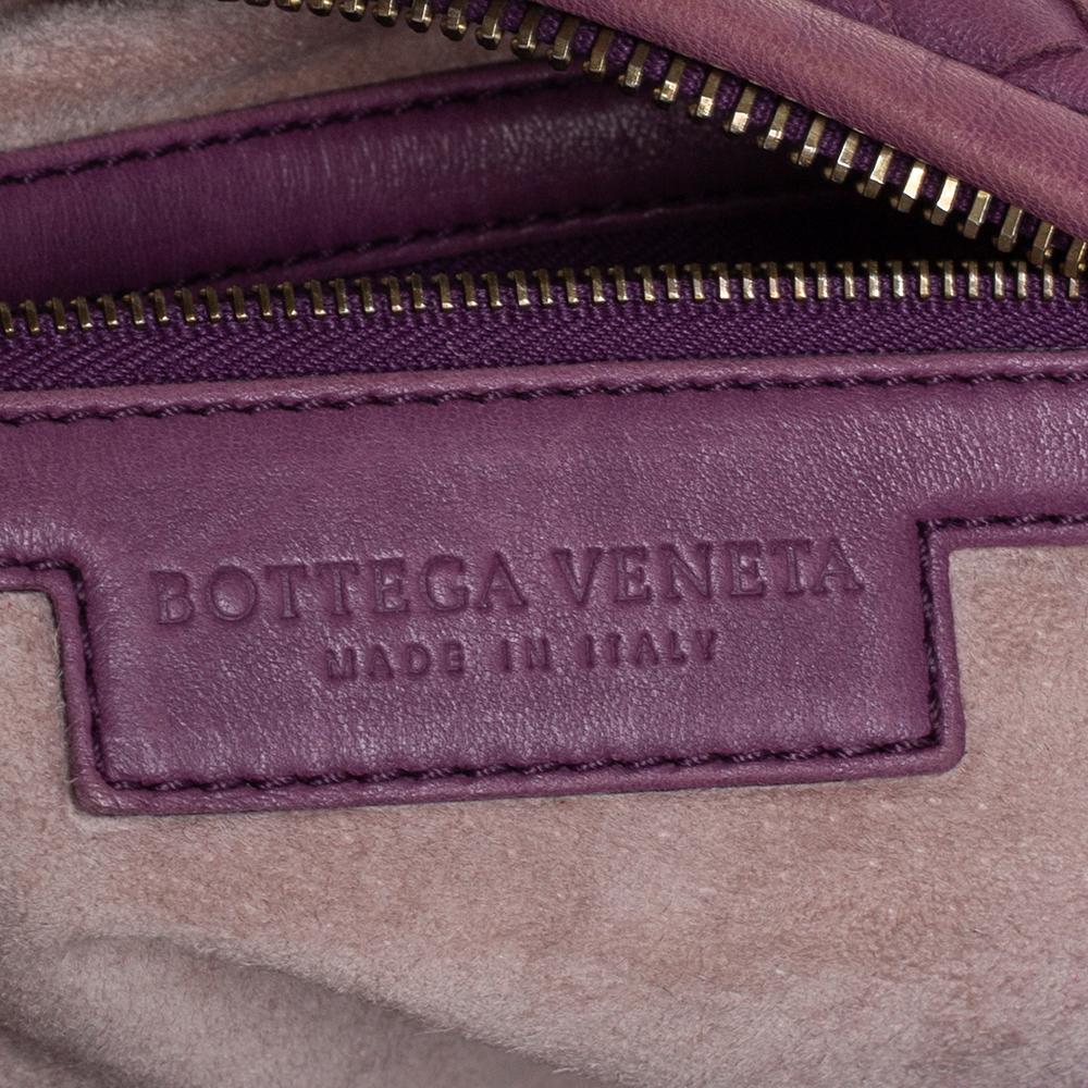 Bottega Veneta Mulberry Intrecciato Leather Medium Chain Embellished Veneta Hobo 3