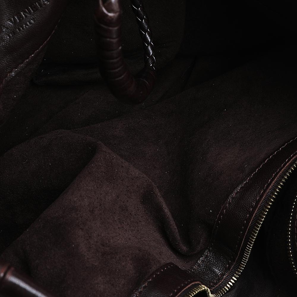 Bottega Veneta Multicolor Fabric And Leather Drawstring Shoulder Bag In Good Condition In Dubai, Al Qouz 2