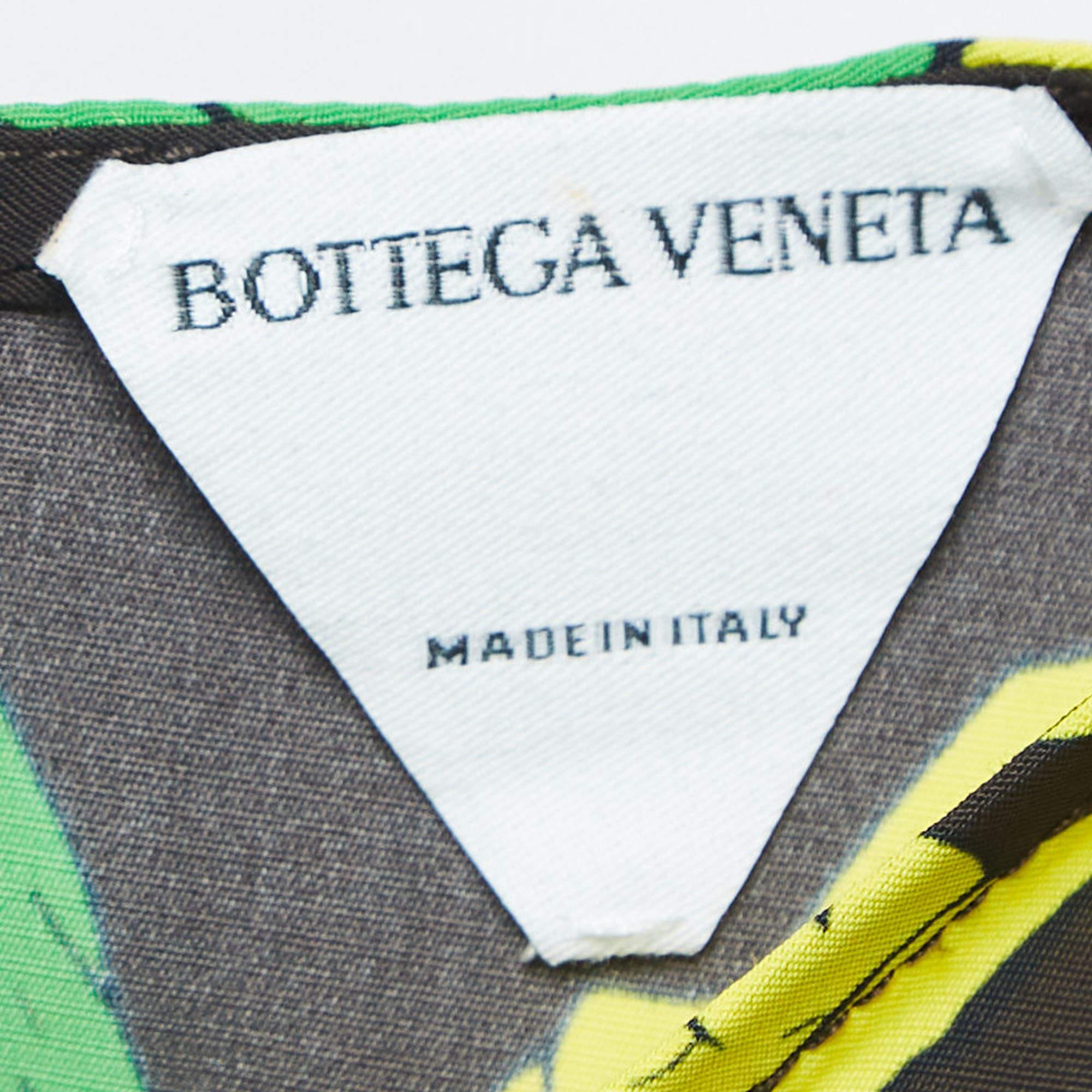 Bottega Veneta Multicolor Fantasia Print Crepe Top and Shorts Set S For Sale 1