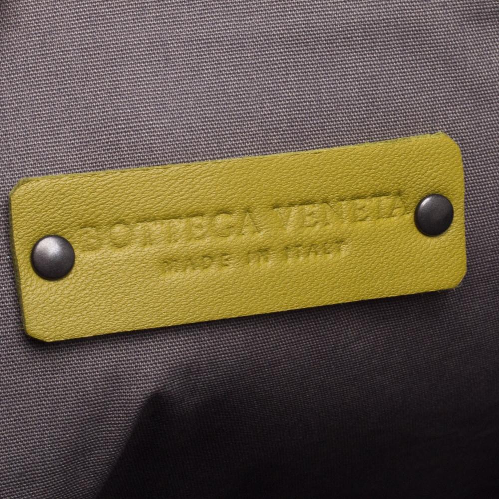 Bottega Veneta Multicolor Intrecciato Leather and Canvas Front Pocket Zip Clutch 6