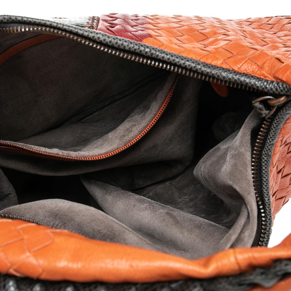 Bottega Veneta Multicolor Intrecciato Leather And Karung Trim Hobo Bag 2