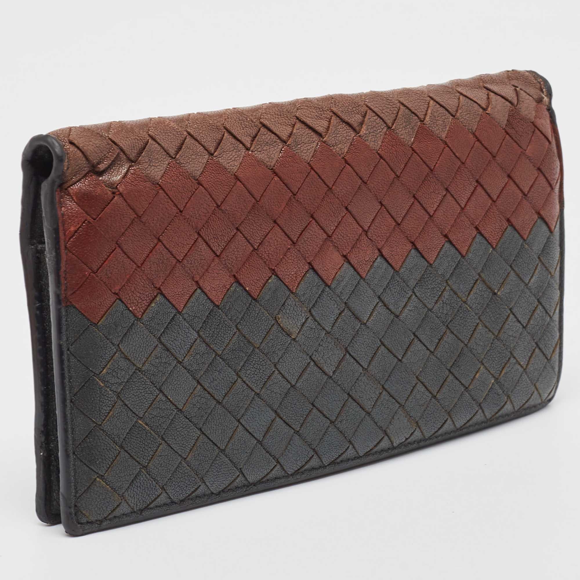 Bottega Veneta Multicolor Intrecciato Leather Bifold Long Wallet 1