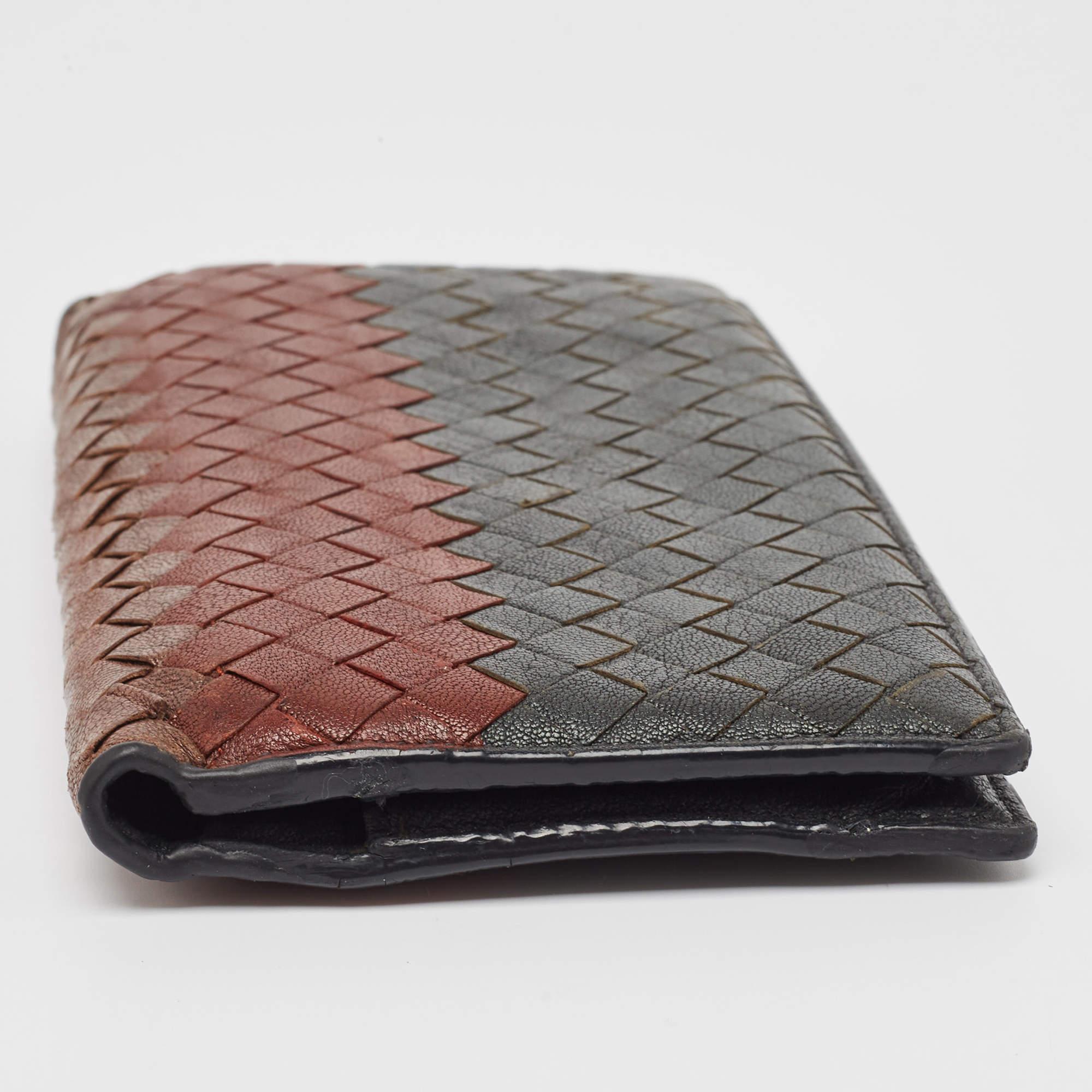 Bottega Veneta Multicolor Intrecciato Leather Bifold Long Wallet 4
