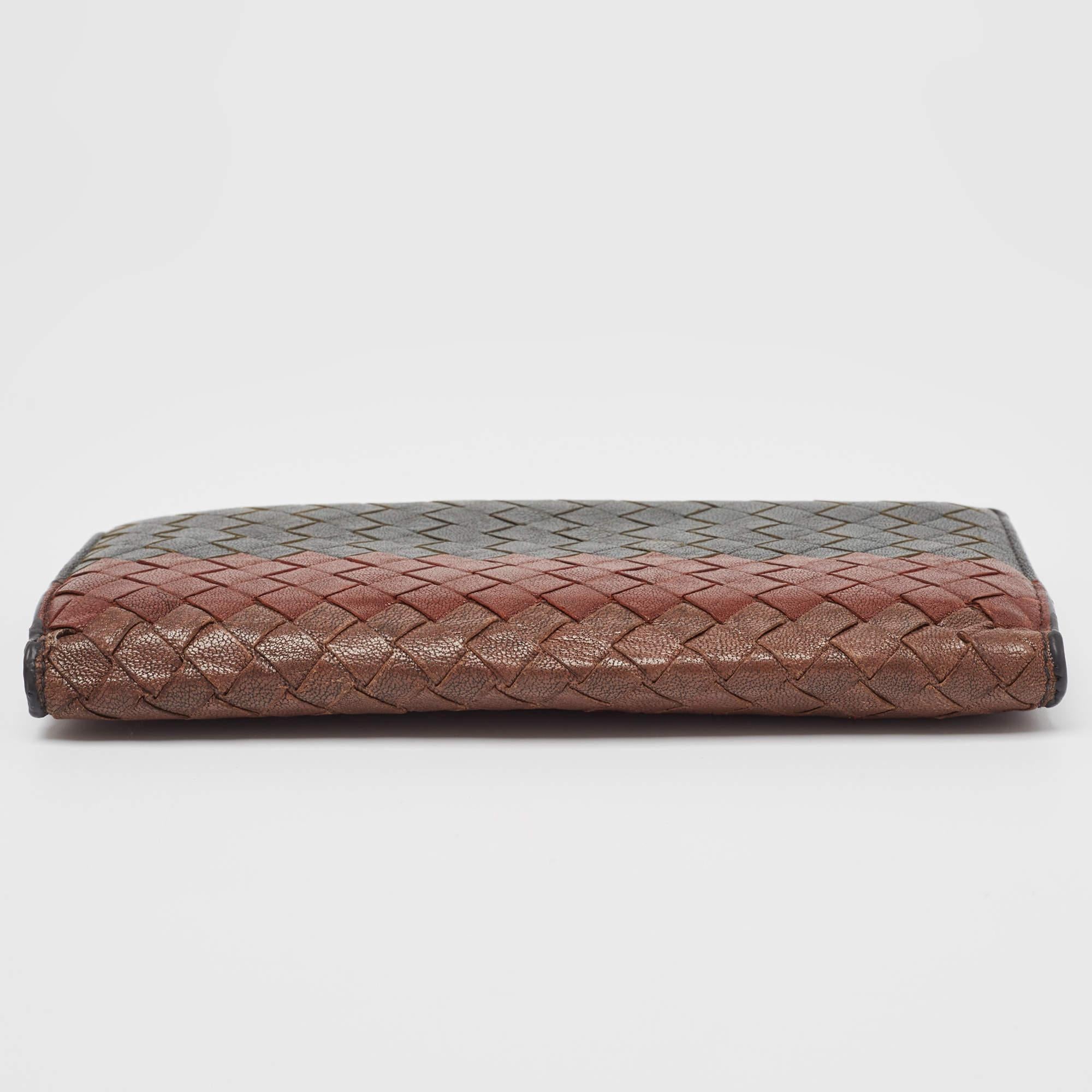 Bottega Veneta Multicolor Intrecciato Leather Bifold Long Wallet 5