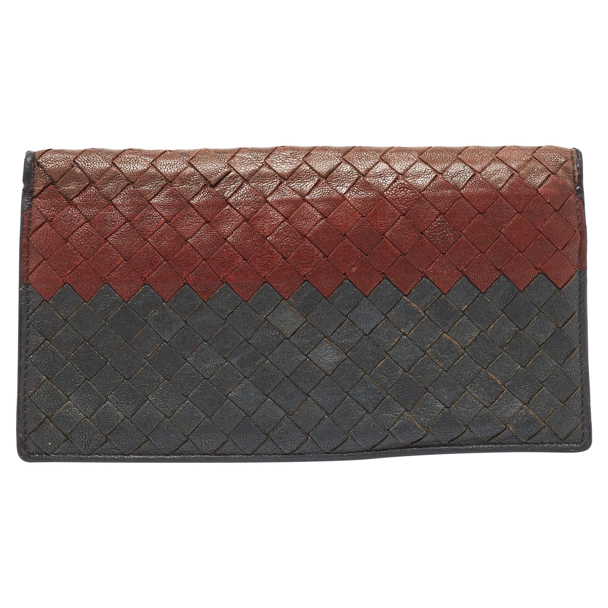 Bottega Veneta Multicolor Intrecciato Leather Bifold Long Wallet