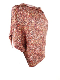 Bottega Veneta Top a maniche corte multicolore, taglia 38